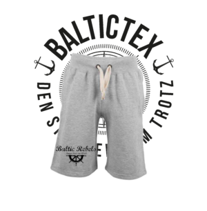 Jogginghose kurz – BALTIC REBELS – Logo „Steuerrad“