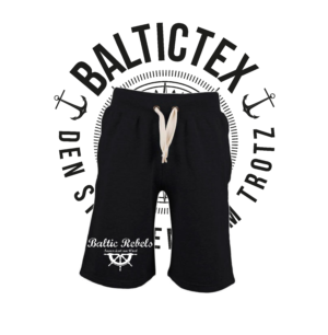 Jogginghose kurz – BALTIC REBELS – Logo „Steuerrad“